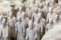 XIAN, CHINA - MAY 24, 2018: The Terracotta Army warriors at the Royalty Free Stock Photo